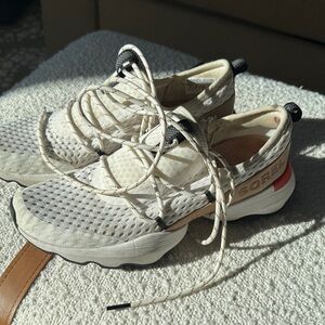 Sorel Cream and Black Athletic Shoes